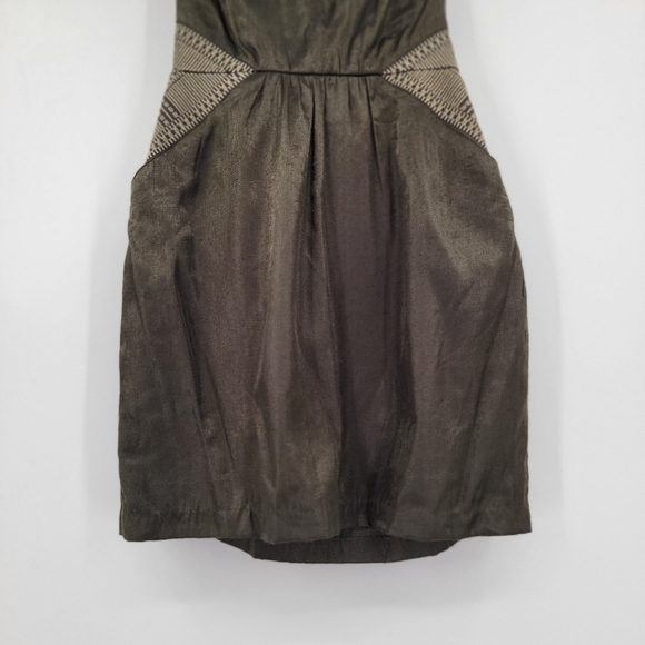 Ecote Urban Outfitters UO Black Boho Dress Womens Medium Iridescent Bohemian - Picture 4 of 16